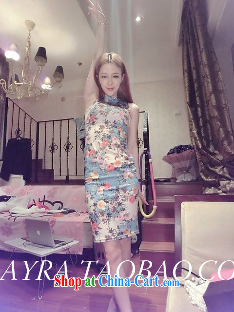 Yi Hsin Yi 2015 retro name Yuan elegant beauty tight package and goods-in-fancy dress blue S pictures, price, brand platters! Elections are good character, the national distribution, so why buy now enjoy more preferential! Health