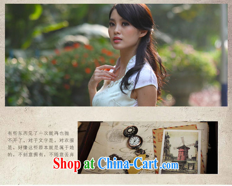 Yi Hsin Yi 2015 new summer fashion beauty improved national wind dresses retro dresses cheongsam short Indigo color S pictures, price, brand platters! Elections are good character, the national distribution, so why buy now enjoy more preferential! Health