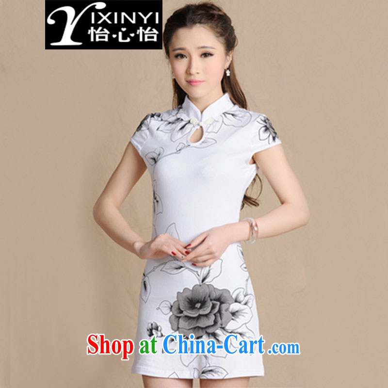 Yi Hsin Yi 2015 National wind painting beauty antique dresses cotton female white XXL, Yi Hsin Yi (YIXINYI), shopping on the Internet