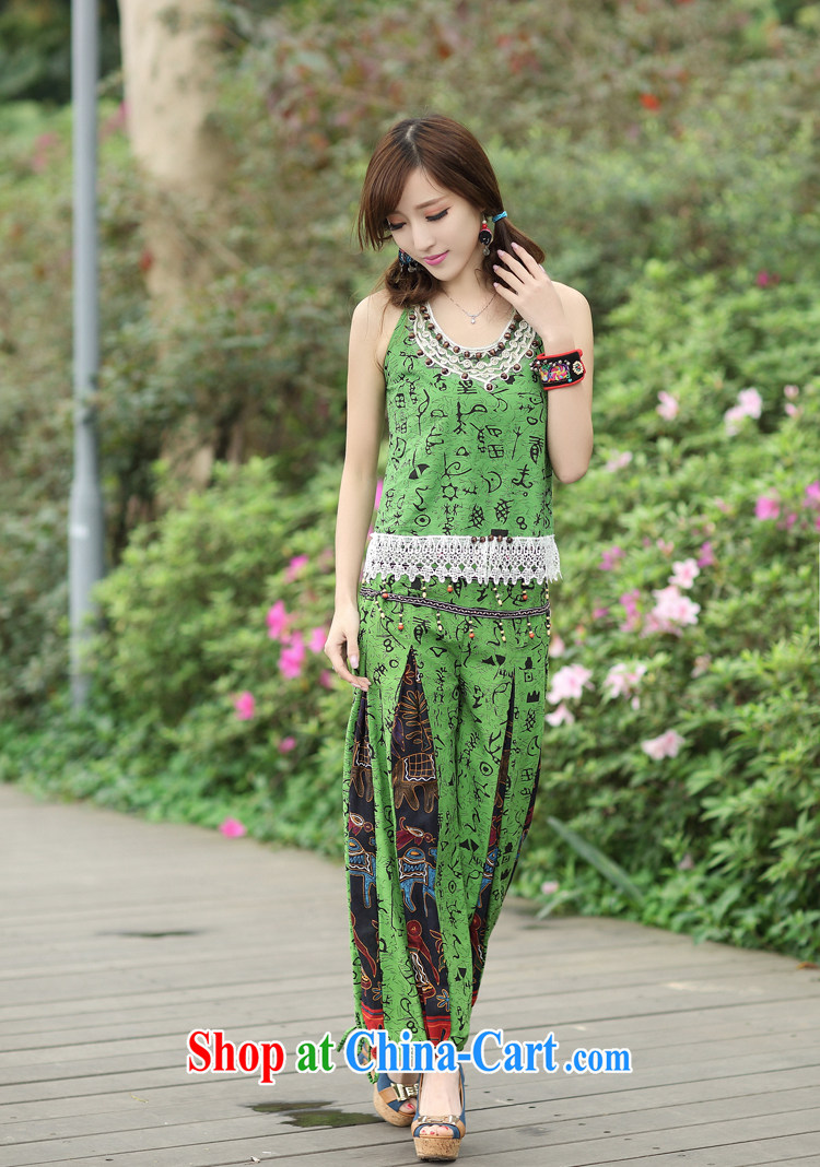 Green fruit 2015 National wind women set new summer, small vest pants two-piece 8139 white are code pictures, price, brand platters! Elections are good character, the national distribution, so why buy now enjoy more preferential! Health