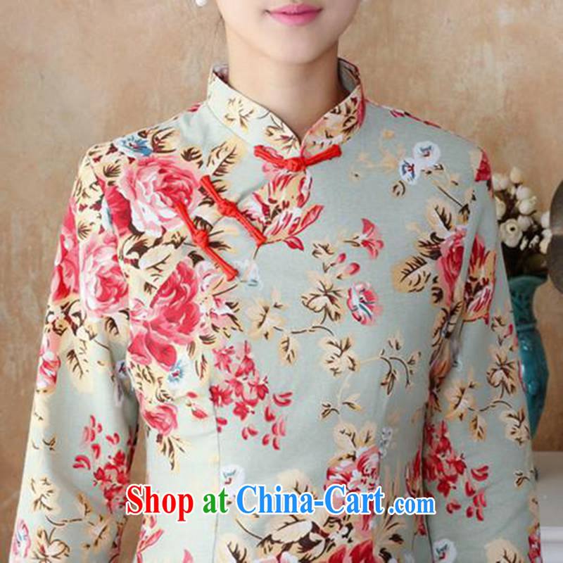 According to fuser stylish new female Ethnic Wind improved tang on the stamp duty for cultivating long-sleeved T-shirt Chinese package WNS/2503 - #1 package as shown in Figure 4, XL according to fuser, and shopping on the Internet