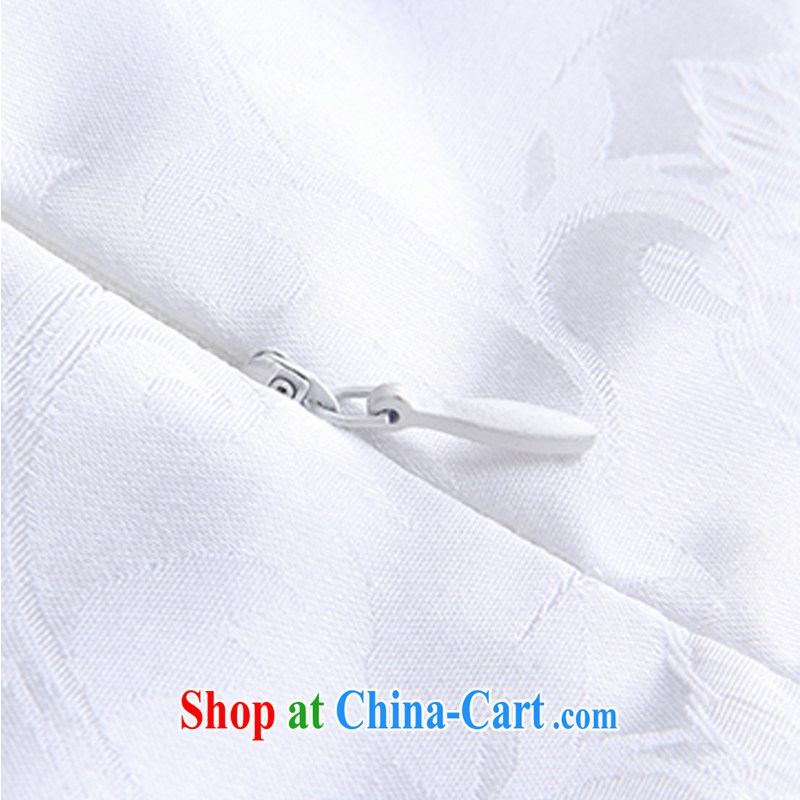 Koo Dae-sung Yang 2015 summer new cuff round-collar short-sleeve elegant 100 ground female cheongsam dress white XXXL, Sung-yang (shengyang), online shopping