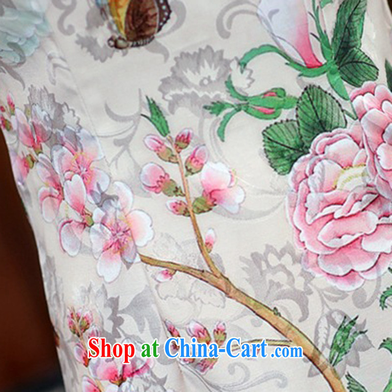 2015 new, fancy-day high quality jacquard cotton robes spring and summer retro fashion beauty cheongsam dress girls 982 Dan Feng cited disc M, WINS rain poetry, shopping on the Internet