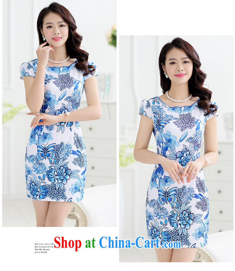 Sung Yang 2015 summer New Beauty video thin comfortable 100 ground and stylish stamp women cheongsam dress royal blue XXL pictures, price, brand platters! Elections are good character, the national distribution, so why buy now enjoy more preferential! Health