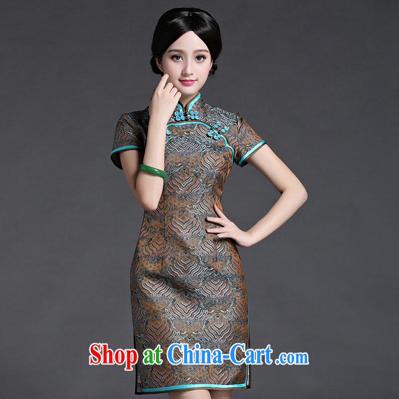 China classic damask high-end Chinese banquet videos, qipao dresses China wind retro improved short XL suits, China Classic (HUAZUJINGDIAN), online shopping