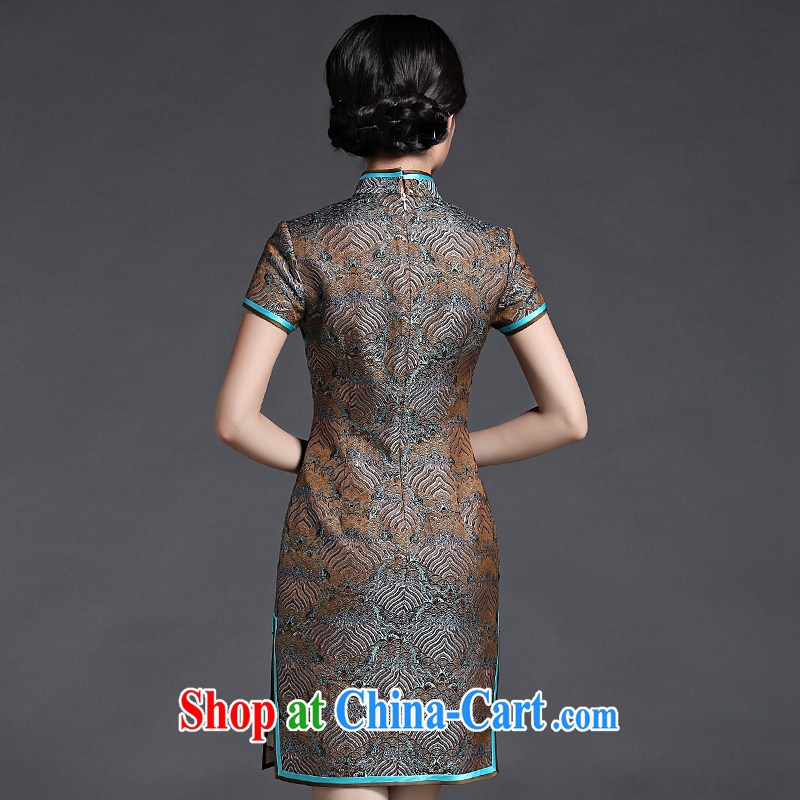 China classic damask high-end Chinese banquet videos, qipao dresses China wind retro improved short XL suits, China Classic (HUAZUJINGDIAN), online shopping
