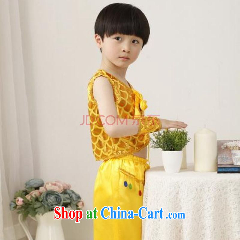 Shanghai, optimize purchase children's Chinese qipao two-piece children's Chinese package men's performance service practitioners serving red height 130 CM, Shanghai, optimize, and shopping on the Internet
