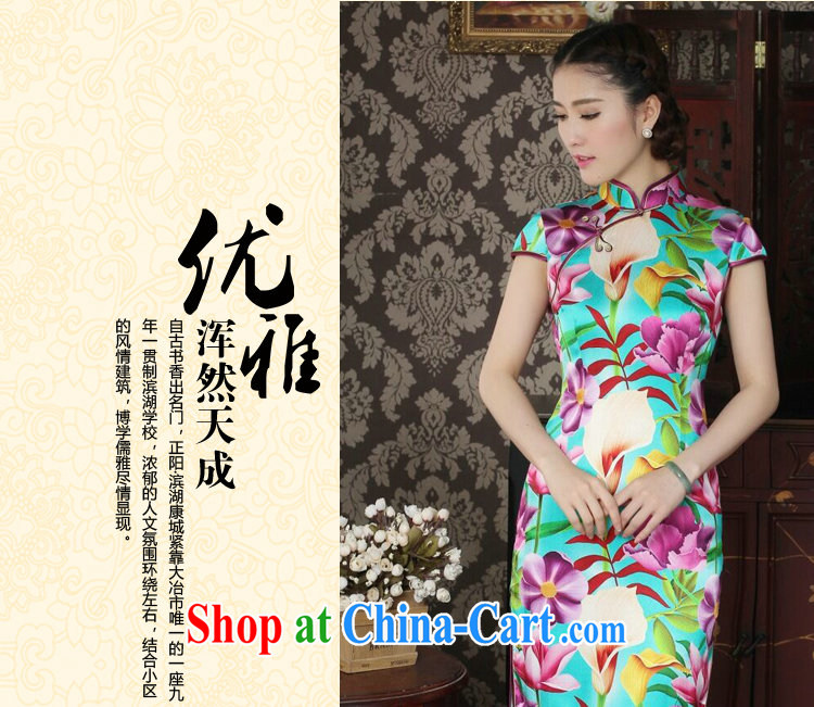Take the female summer New Silk Cheongsam fashion cheongsam Chinese improved, DOS SANTOS for Silk Cheongsam banquet figure color XL pictures, price, brand platters! Elections are good character, the national distribution, so why buy now enjoy more preferential! Health