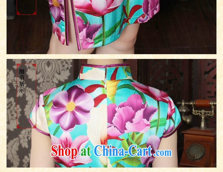 Take the female summer New Silk Cheongsam fashion cheongsam Chinese improved, DOS SANTOS for Silk Cheongsam banquet figure color XL pictures, price, brand platters! Elections are good character, the national distribution, so why buy now enjoy more preferential! Health