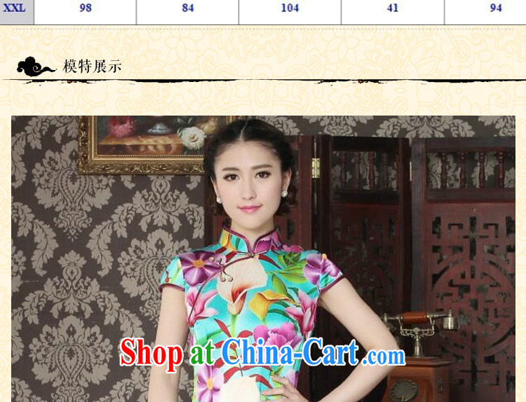 Dan smoke female summer, new Silk Cheongsam fashion cheongsam Chinese improved, DOS SANTOS for Silk Cheongsam banquet figure color XL pictures, price, brand platters! Elections are good character, the national distribution, so why buy now enjoy more preferential! Health