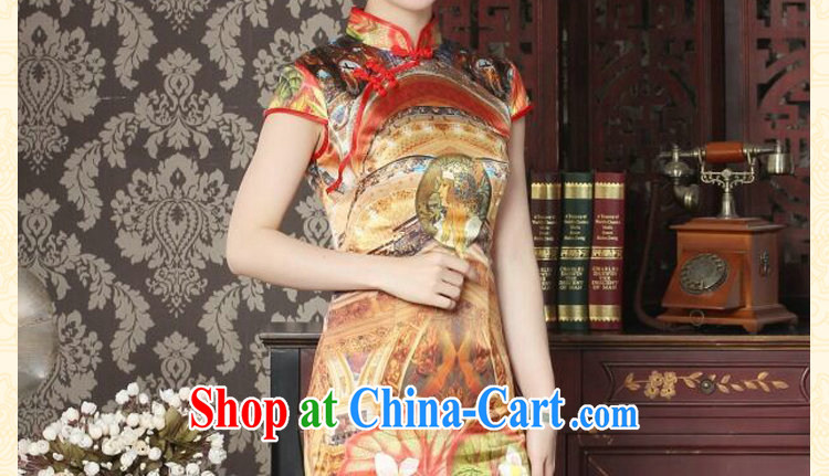 Take the Silk Cheongsam summer new, female Chinese, for improved stylish dresses in Europe daily banquet dresses such as the color M pictures, price, brand platters! Elections are good character, the national distribution, so why buy now enjoy more preferential! Health