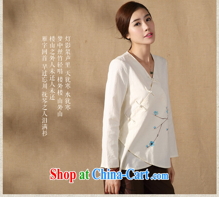 Mr Henry Tang, Id al-Fitr 2015 female Chinese T-shirt spring new long-sleeved Ethnic Wind improved Han-apricot M pictures, price, brand platters! Elections are good character, the national distribution, so why buy now enjoy more preferential! Health