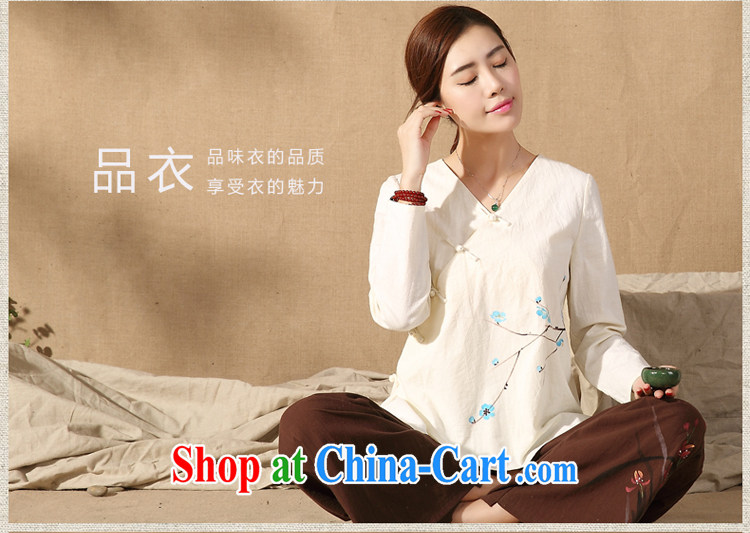 Mr Henry Tang, Id al-Fitr 2015 female Chinese T-shirt spring new long-sleeved Ethnic Wind improved Han-apricot M pictures, price, brand platters! Elections are good character, the national distribution, so why buy now enjoy more preferential! Health