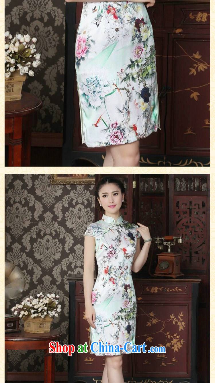 Dan smoke female cheongsam Silk Cheongsam Chinese improved, for summer is manually switched back stylish sauna Silk Cheongsam as color 2XL pictures, price, brand platters! Elections are good character, the national distribution, so why buy now enjoy more preferential! Health