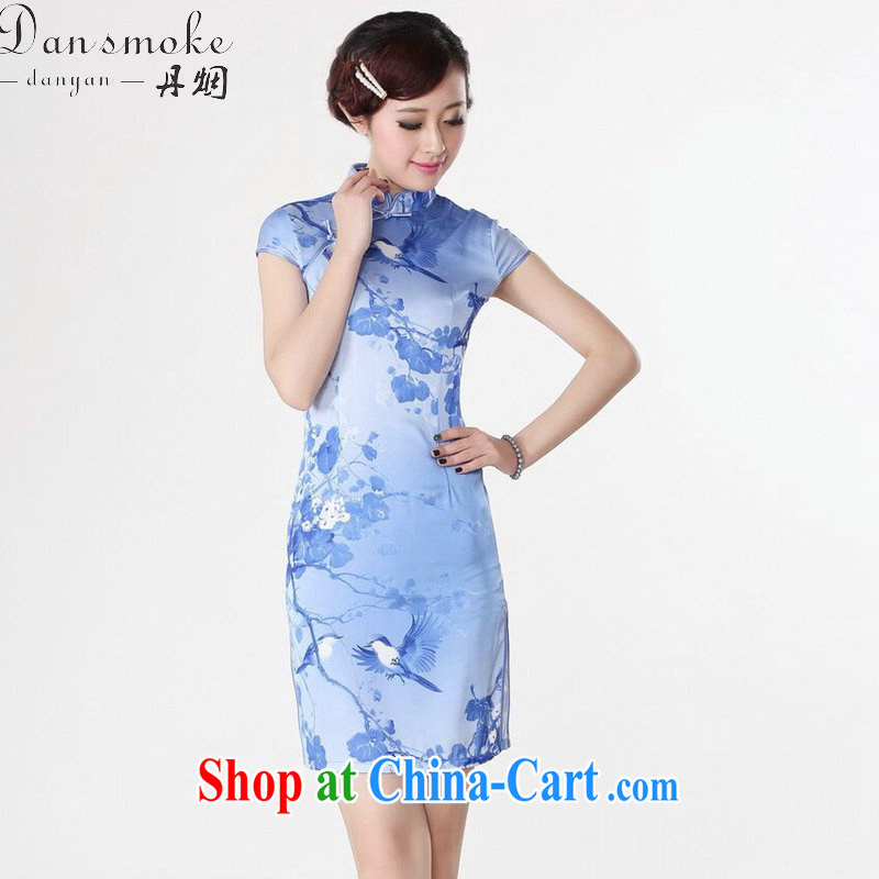 Bin Laden smoke-free summer dresses new female Chinese improved, for Chinese painting hand-painted silk mercers is a tight short dresses such as the color 2 XL, Bin Laden smoke, shopping on the Internet