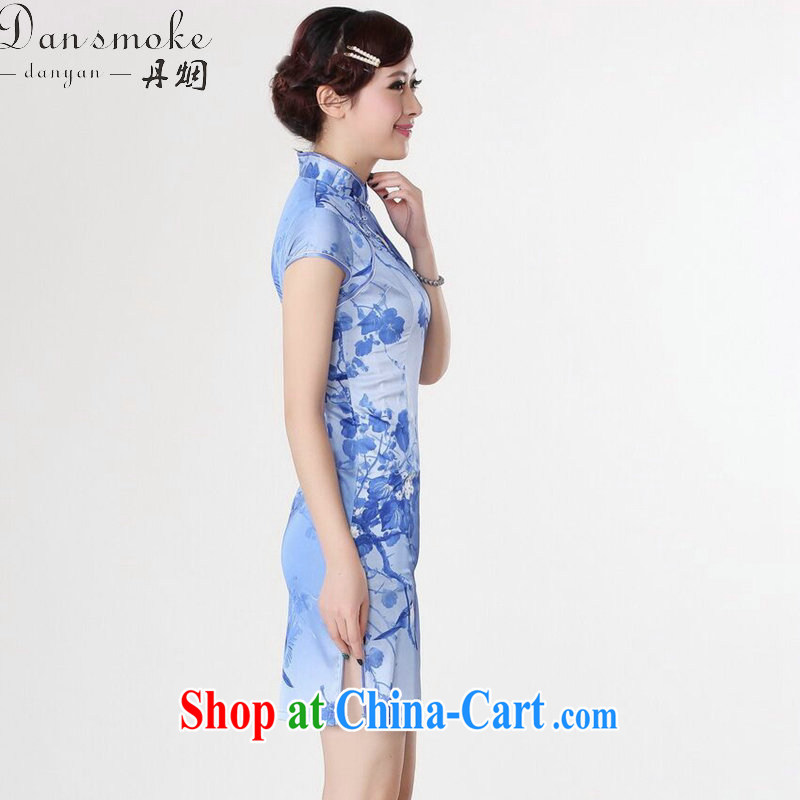 Bin Laden smoke-free summer dresses new female Chinese improved, for Chinese painting hand-painted silk mercers is a tight short dresses such as the color 2 XL, Bin Laden smoke, shopping on the Internet