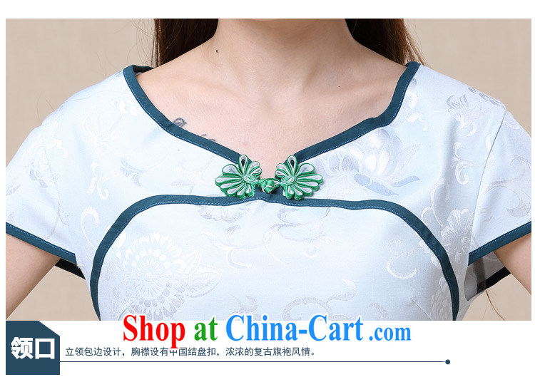 Regalia Serviced woven 2015 spring and summer girls dresses Ethnic Wind cultivating Lotus stamp dresses qipao Web yarn two-piece skirt China wind antique dresses light green L pictures, price, brand platters! Elections are good character, the national distribution, so why buy now enjoy more preferential! Health
