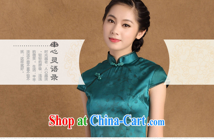 The Yee-sa, the Summer new heavy Silk Cheongsam dress retro daily improved Silk Cheongsam dress dress SZ S 9914 green 2 XL pictures, price, brand platters! Elections are good character, the national distribution, so why buy now enjoy more preferential! Health