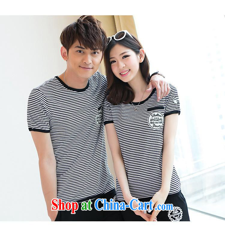For health concerns women * couples with 2015 men and women half sleeve for couples with stripes short-sleeved T-shirt Han version cultivating the soul T-shirt Navy wind F 2530 navy blue men XXXL pictures, price, brand platters! Elections are good character, the national distribution, so why buy now enjoy more preferential! Health