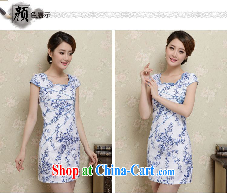Constitution, a female dresses summer 2015 new improved stylish daily short, blue and white porcelain cheongsam dress beauty package and short skirts 7286 blue L pictures, price, brand platters! Elections are good character, the national distribution, so why buy now enjoy more preferential! Health