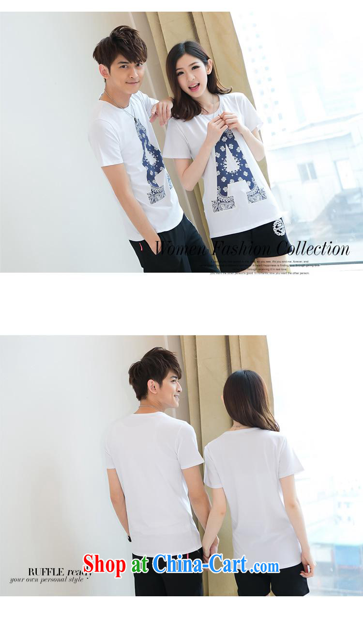 Health concerns women * couples with 2015 short-sleeve style 100 ground summer couples with love Eiffel Tower trend stylish short-sleeve shirt T F 2533 white male XXL pictures, price, brand platters! Elections are good character, the national distribution, so why buy now enjoy more preferential! Health