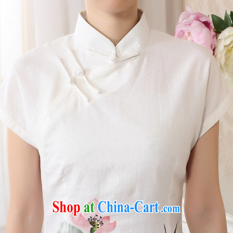 According to fuser and stylish new Ethnic Wind improved Chinese blouses hand-painted beauty Tang with a short-sleeved T-shirt LGD/A 0079 # -A sky 2 XL, fuser, and shopping on the Internet