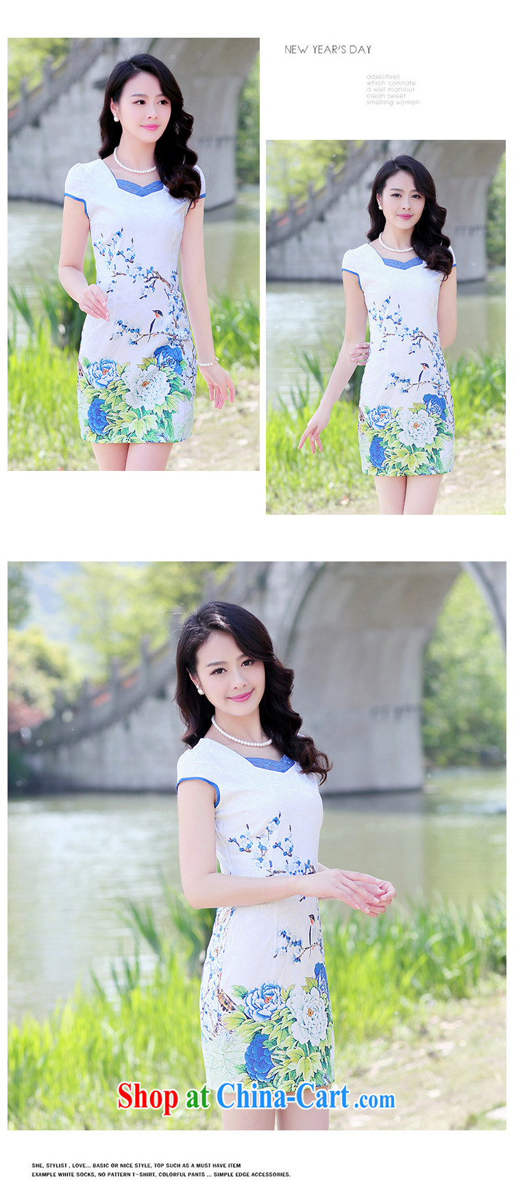Air Shu Diane 2015 spring and summer New Beauty stamp elegant Chinese style cheongsam dress summer dress girls green XXXL pictures, price, brand platters! Elections are good character, the national distribution, so why buy now enjoy more preferential! Health