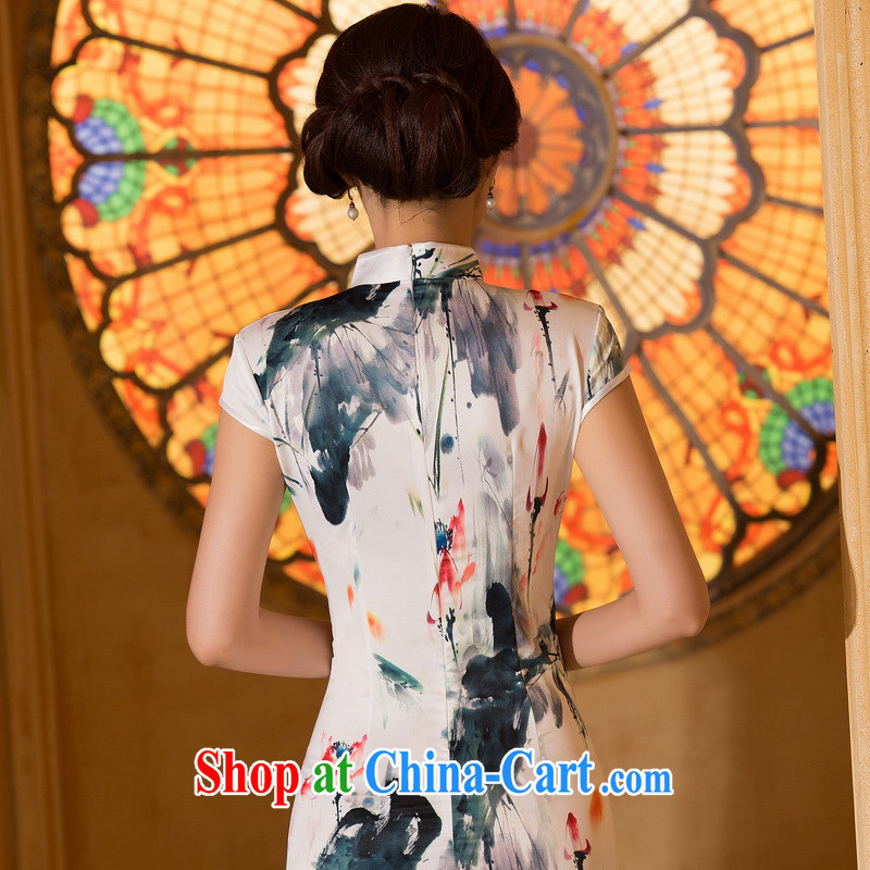 The cross-sectoral book Elizabeth, summer new cheongsam dress daily improved retro stamp cheongsam dress short cheongsam girls ZA 063 2 XL, cross-sectoral, Elizabeth, and shopping on the Internet