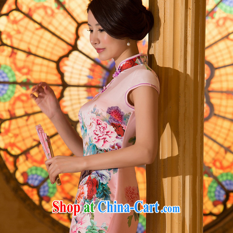 The cross-sectoral toward Windsor overnight spend the new and the Summer dresses skirts daily improved cheongsam dress digital stamp cheongsam ZA 064 pink 2 XL, cross-sectoral, Elizabeth, and shopping on the Internet