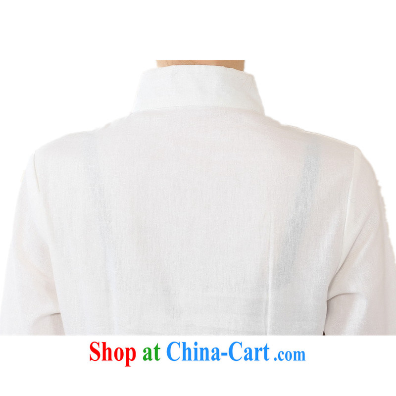 According to fuser stylish new Ethnic Wind improved Chinese blouses cotton Ma hand-painted in short sleeved T-shirt with LGD/A #0077 white 2XL, fuser, and on-line shopping