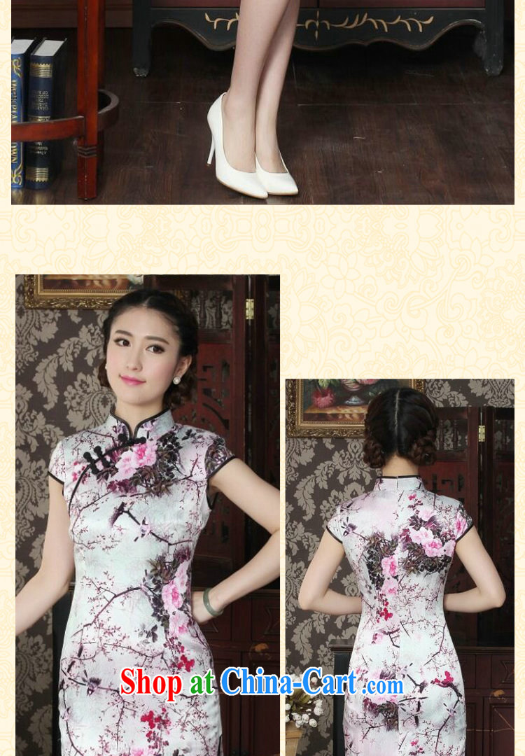 Take the silk cheongsam dress summer dress Chinese improved, DOS SANTOS for Silk Cheongsam Magpies bad news for the cheongsam dress figure-color 2 XL pictures, price, brand platters! Elections are good character, the national distribution, so why buy now enjoy more preferential! Health