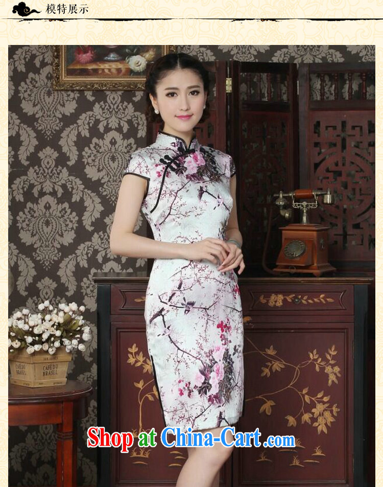 Dan smoke Silk Cheongsam dress summer dress Chinese improved, DOS SANTOS for Silk Cheongsam Magpies bad news for the cheongsam dress as color 2XL pictures, price, brand platters! Elections are good character, the national distribution, so why buy now enjoy more preferential! Health