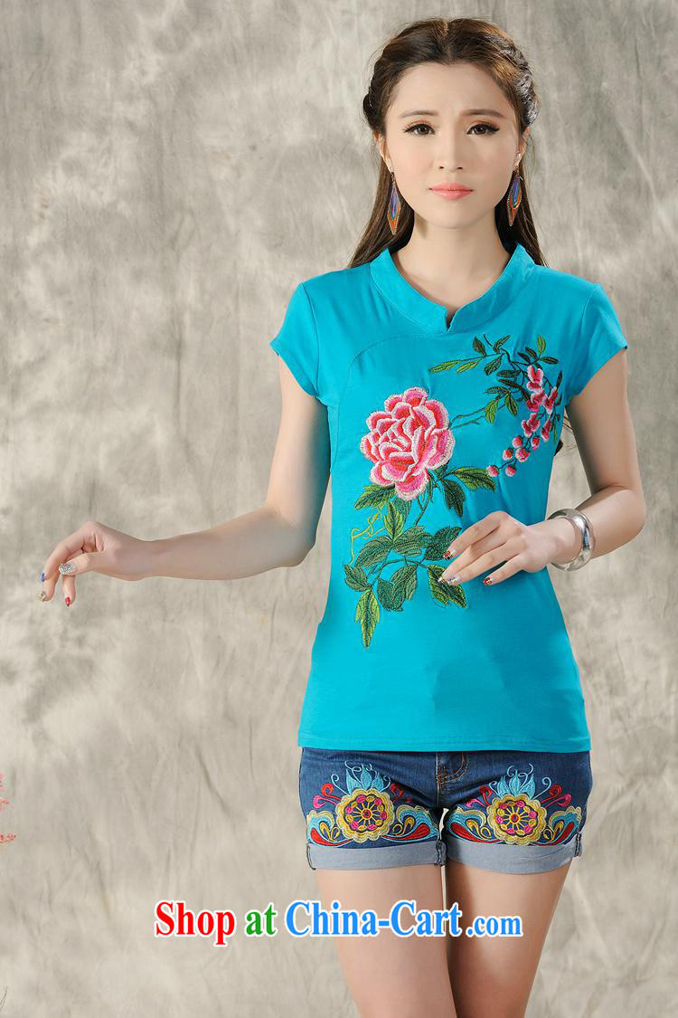 Black butterfly X 3504 National wind women summer, Retro, for a tight embroidered cultivating short-sleeve cotton T red 4 XL pictures, price, brand platters! Elections are good character, the national distribution, so why buy now enjoy more preferential! Health