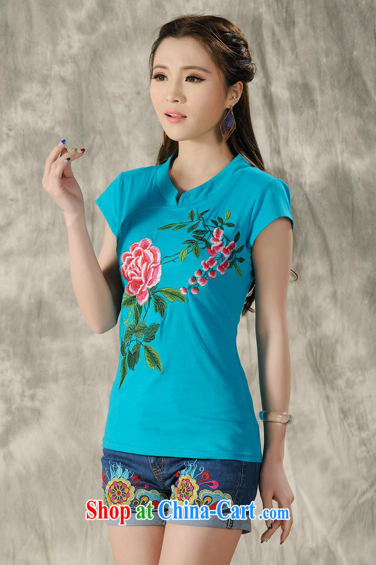 Black butterfly X 3504 National wind women summer, Retro, for a tight embroidered cultivating short-sleeve cotton T red 4 XL pictures, price, brand platters! Elections are good character, the national distribution, so why buy now enjoy more preferential! Health