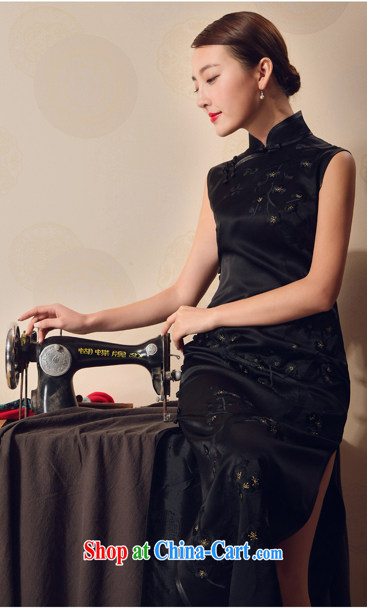 Birds love the MGM 2015 summer new traditional Full heavy silk embroidered cheongsam dress Black - Pre-sale 15 days XXL pictures, price, brand platters! Elections are good character, the national distribution, so why buy now enjoy more preferential! Health