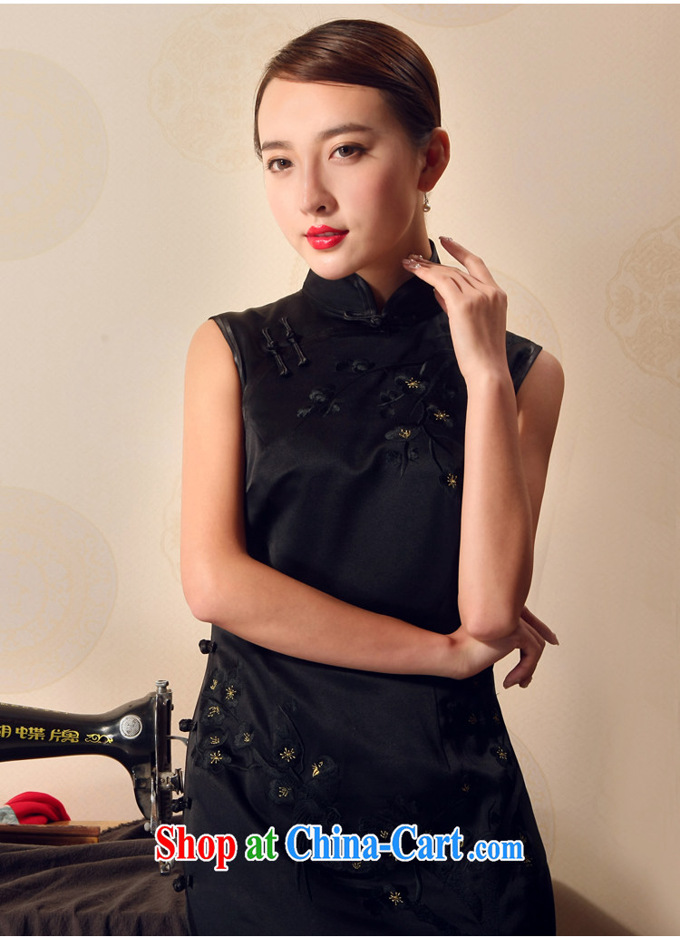 Birds love the MGM 2015 summer new traditional Full heavy silk embroidered cheongsam dress Black - Pre-sale 15 days XXL pictures, price, brand platters! Elections are good character, the national distribution, so why buy now enjoy more preferential! Health