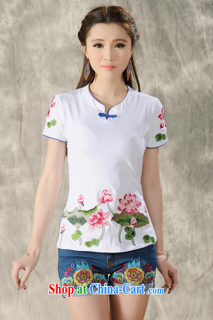 Black butterfly X 3505 National wind women spring and summer new, for embroidered tray snaps cultivating short-sleeved cotton shirt T yellow 4 XL pictures, price, brand platters! Elections are good character, the national distribution, so why buy now enjoy more preferential! Health