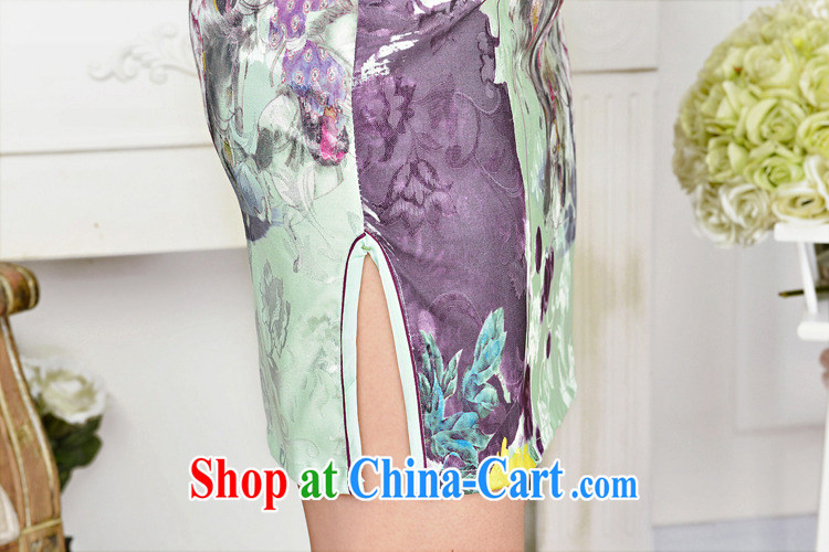 Quality of fuel and 2015 retro beauty click the Snap Chinese collar half sleeve on the truck cheongsam stylish stamp dresses beauty pipa spend XXL pictures, price, brand platters! Elections are good character, the national distribution, so why buy now enjoy more preferential! Health