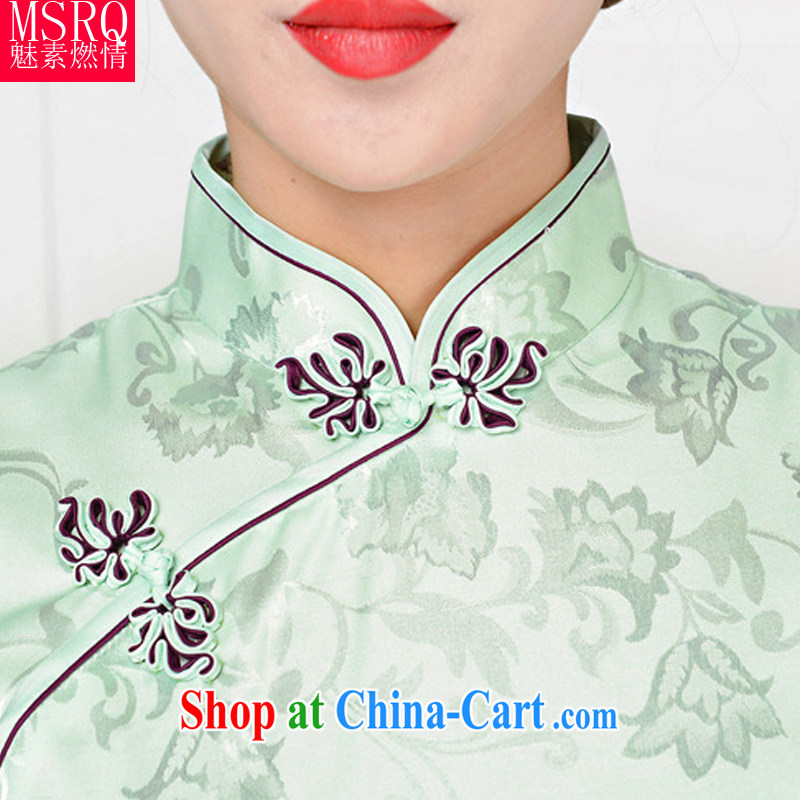 Quality of fuel and 2015 retro beauty click the snap-chinese collar half sleeve on the truck cheongsam stylish stamp dresses beauty pipa spend XXL, director of fuel (meisuranqing), shopping on the Internet