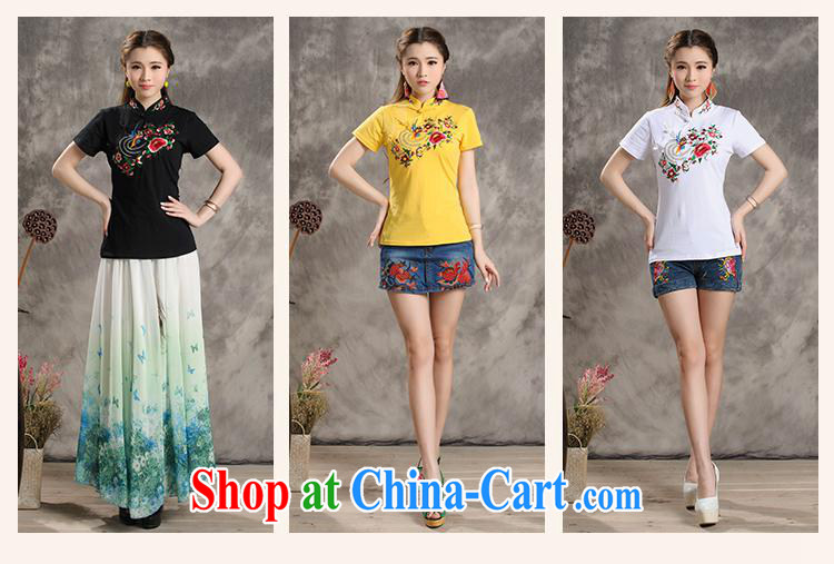 Black butterfly W 8711 National wind women's clothing spring and summer new, for the embroidery, cultivating short-sleeved cotton shirt T the red 3 XL pictures, price, brand platters! Elections are good character, the national distribution, so why buy now enjoy more preferential! Health
