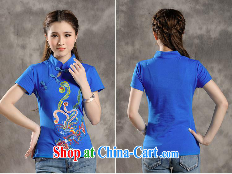 Black butterfly Y 7309 National wind female summer new, for cultivating embroidery is a hard disc for short-sleeved T shirt blue 4 XL pictures, price, brand platters! Elections are good character, the national distribution, so why buy now enjoy more preferential! Health