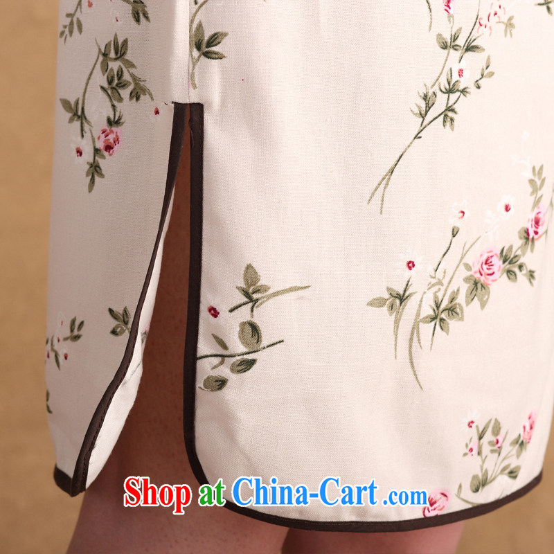 The cross-sectoral overnight Elizabeth dust 2015 spring new Ethnic Wind retro style improved manual tray snap-in, long cotton the cheongsam dress ctb KK 438 L, Jennifer, Elizabeth, and shopping on the Internet
