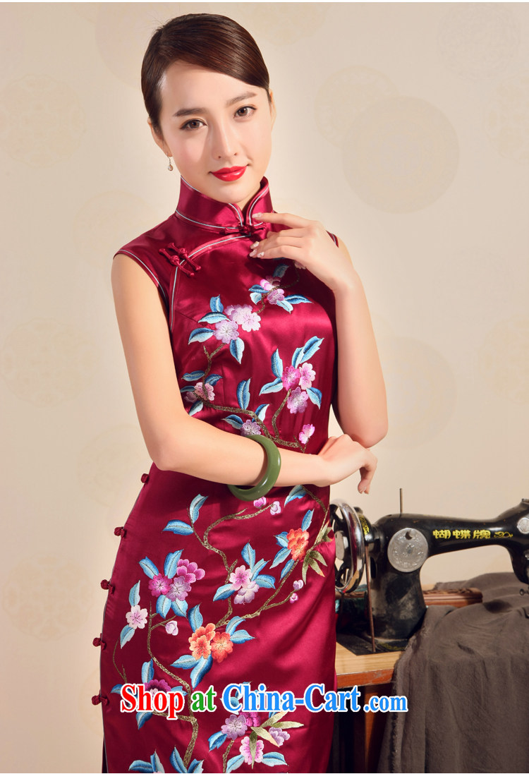 Birds love 2015 summer new manual embroidery improved stylish heavy silk long cheongsam QD XXL 702 pictures, price, brand platters! Elections are good character, the national distribution, so why buy now enjoy more preferential! Health