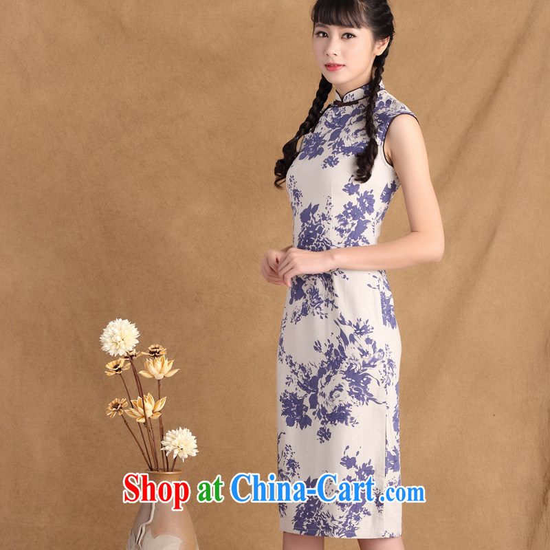 The absence of Elizabeth's extreme 2015 summer sleeveless and collar retro Ethnic Wind and stylish cotton in the Commission Long cheongsam dress ctb QP 783 2 XL, Jennifer Windsor, shopping on the Internet