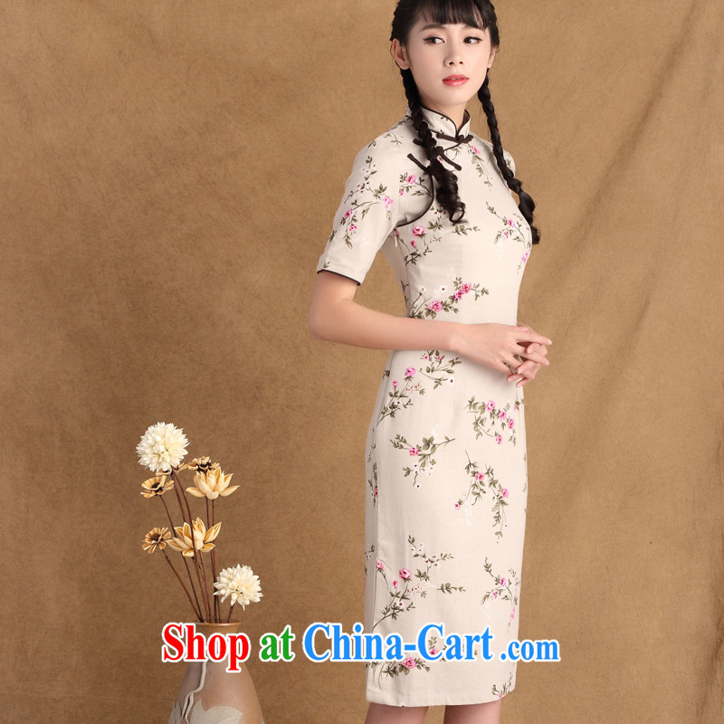 The Yee-sa 2015 spring new ethnic wind antique dresses stylish improved manual tray buckle long cotton the cheongsam dress sz ctb 790 XL, Yee-Windsor, shopping on the Internet