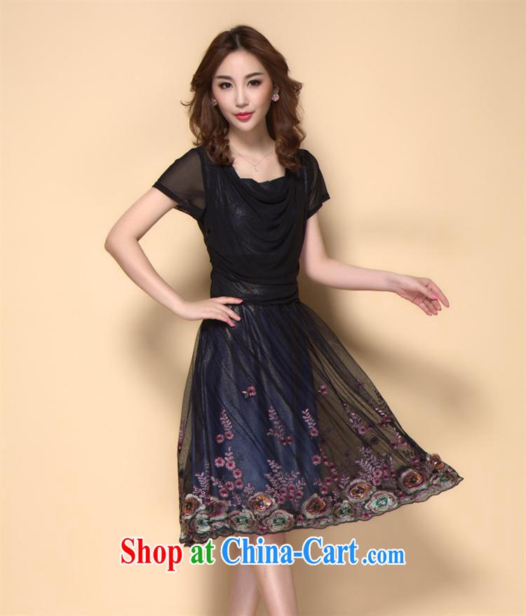 Ya-ting store 2015 spring/summer new, good quality and the embroidery short-sleeved dresses, older mothers with elegant dresses red XXXXL pictures, price, brand platters! Elections are good character, the national distribution, so why buy now enjoy more preferential! Health