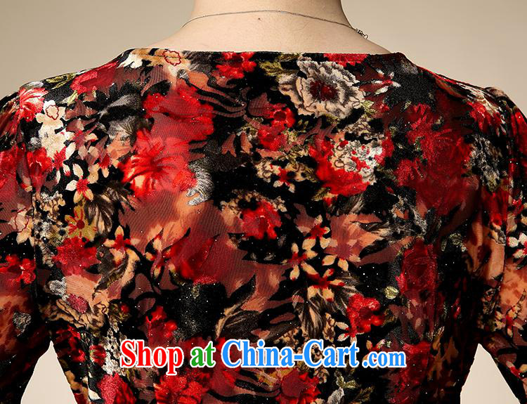Ya-ting store 2015 new, older women with large, loose video thin beauty long-sleeved MOM load the velvet dress of red 5 XL pictures, price, brand platters! Elections are good character, the national distribution, so why buy now enjoy more preferential! Health