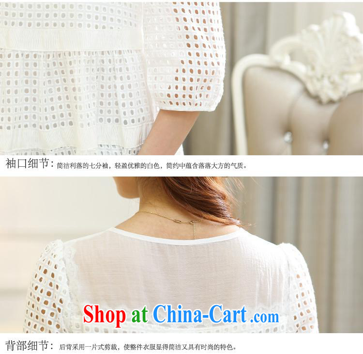 Ya-ting store spring 2015 XL female spring mm thick 7 cuff Openwork sweet T shirt T-shirt woman white 4XL pictures, price, brand platters! Elections are good character, the national distribution, so why buy now enjoy more preferential! Health