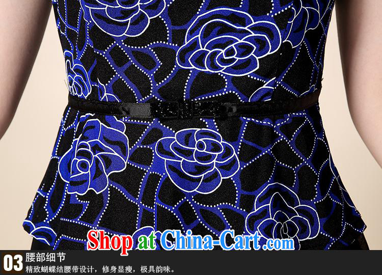 Ya-ting store summer 2015 new, older women with large, elegant style mother load snow woven dresses blue 3 XL pictures, price, brand platters! Elections are good character, the national distribution, so why buy now enjoy more preferential! Health