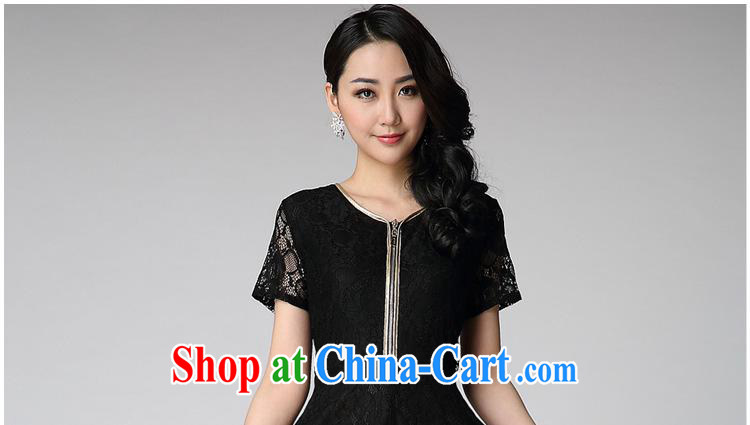 Ya-ting store 2015 summer in the elderly, new dresses the China wind short-sleeve Lace Embroidery black XXXL pictures, price, brand platters! Elections are good character, the national distribution, so why buy now enjoy more preferential! Health